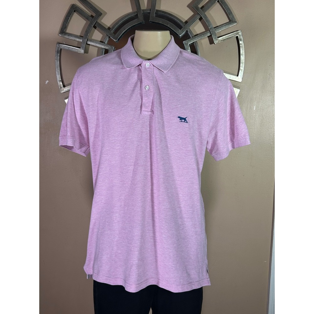 Gunn Polo Sports Fit Heathered Pink Short Sleeve Polo Shirt Men's‎ XL
